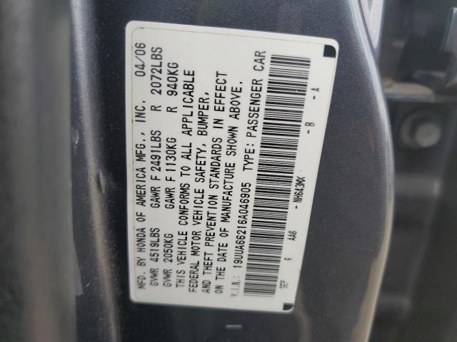 2006 ACURA 3.2TL 19UUA66216A046905  70751884