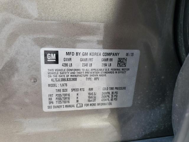 2020 CHEVROLET TRAX 1LT - KL7CJLSB6LB353908
