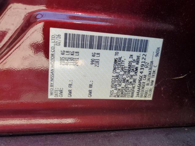 2016 NISSAN MAXIMA 3.5 - 1N4AA6AP6GC439122
