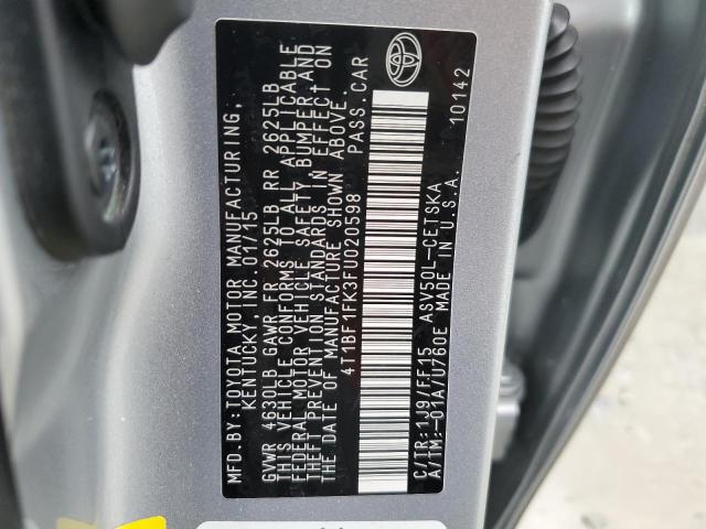 VIN 4T1BF1FK3FU020598 2015 Toyota Camry, LE no.12