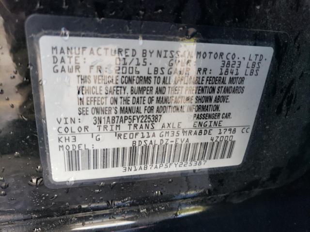 VIN 3N1AB7AP5FY225387 2015 Nissan Sentra, S no.13