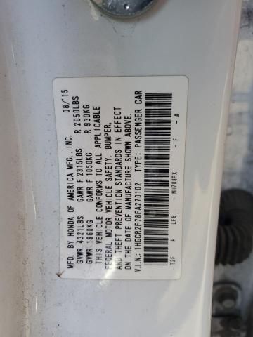 VIN 1HGCR2F78FA270102 2015 Honda Accord, EX no.12