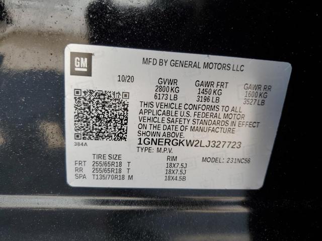 2020 CHEVROLET TRAVERSE L - 1GNERGKW2LJ327723