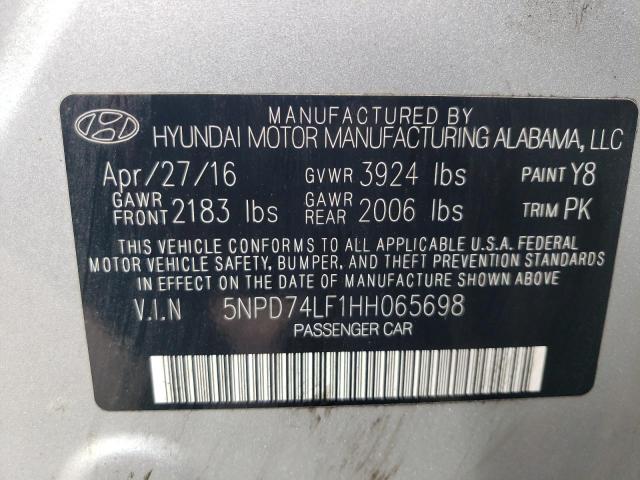 2017 HYUNDAI ELANTRA SE - 5NPD74LF1HH065698