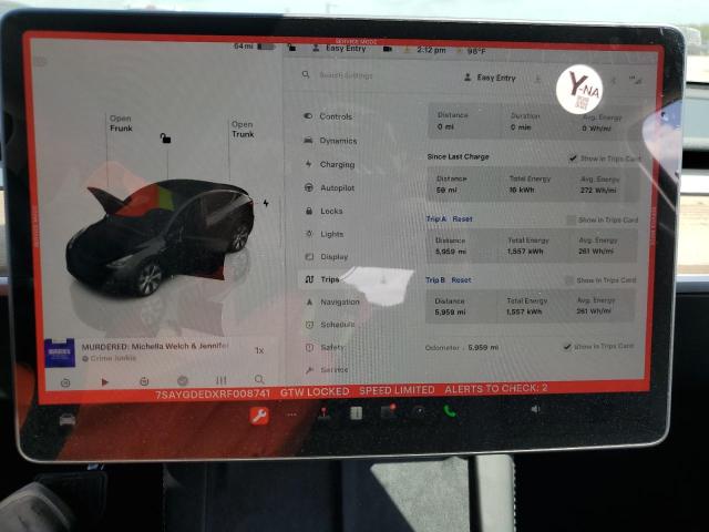 VIN 7SAYGDEDXRF008741 2024 Tesla MODEL Y no.9