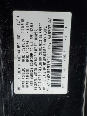 VIN 1HGCR2F32EA250178 2014 Honda Accord, LX no.12