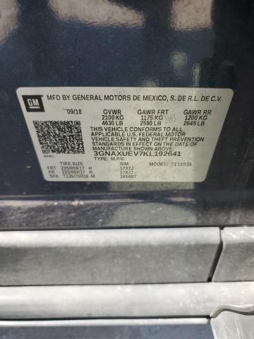 2019 CHEVROLET EQUINOX LT - 3GNAXUEV7KL192641