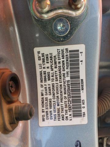 2016 HONDA CIVIC LX - 19XFC2F53GE044916