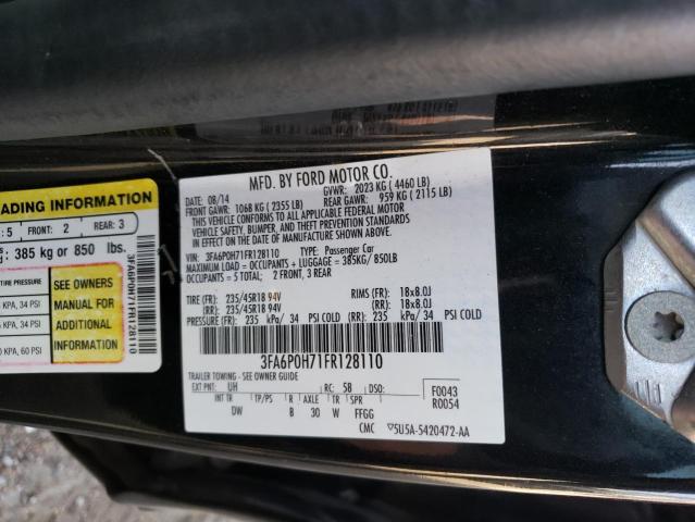 2015 FORD FUSION SE 3FA6P0H71FR128110
