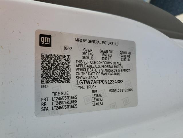 2022 GMC SAVANA G25 1GTW7AFP0N1234382