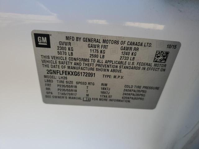 2016 CHEVROLET EQUINOX LT - 2GNFLFEKXG6172091