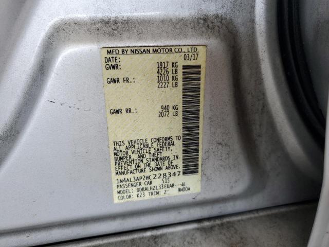 2017 NISSAN ALTIMA 2.5 - 1N4AL3AP2HC228347