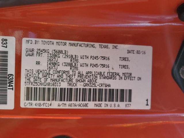 2016 TOYOTA TACOMA ACC - 5TFRZ5CNXGX010313
