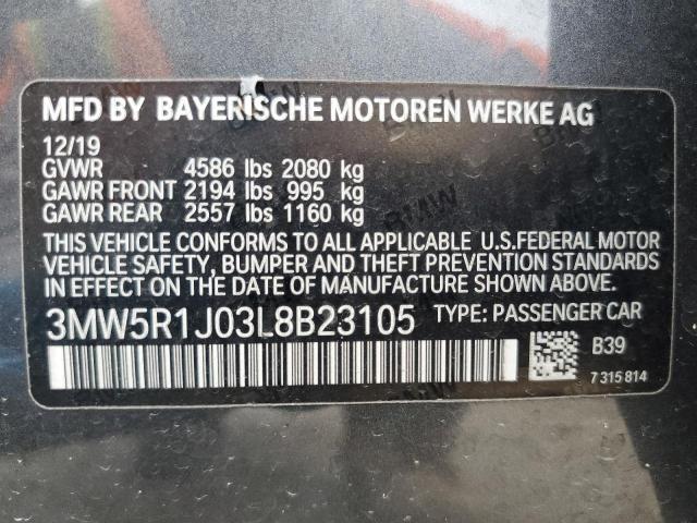 3MW5R1J03L8B23105 2020 BMW 330I
