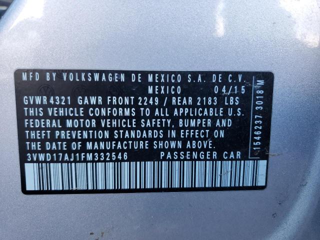 2015 VOLKSWAGEN JETTA SE - 3VWD17AJ1FM332546
