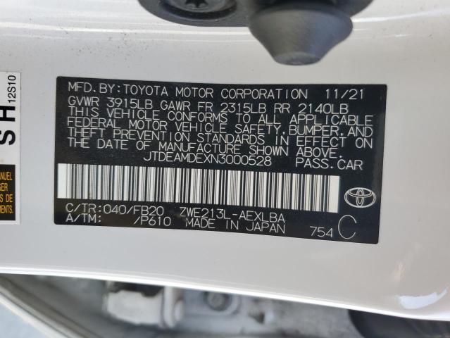 2022 TOYOTA COROLLA LE - JTDEAMDEXN3000528