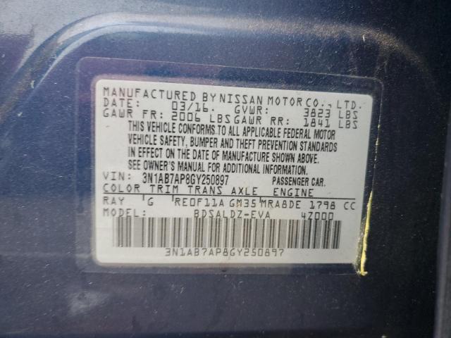 2016 NISSAN SENTRA S - 3N1AB7AP8GY250897