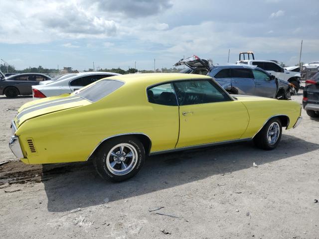 CHEVROLET CHEVELLE 1971 yellow   1D37F2B677072 photo #4