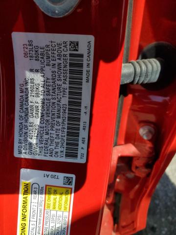 2023 HONDA CIVIC TOUR - 2HGFE1F91PH319423