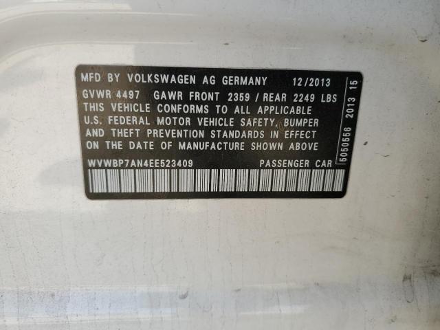 VIN WVWBP7AN4EE523409 2014 VOLKSWAGEN CC no.12