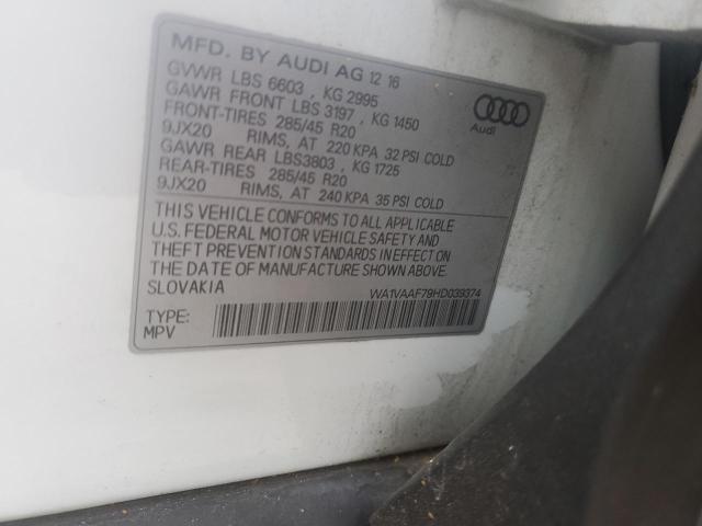 VIN WA1VAAF79HD039374 2017 Audi Q7, Prestige no.12