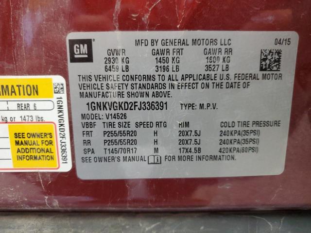 2015 CHEVROLET TRAVERSE L - 1GNKVGKD2FJ336391