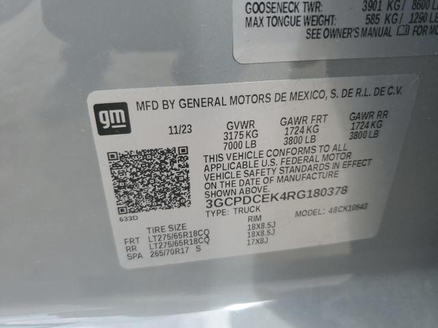 2024 CHEVROLET SILVERADO - 3GCPDCEK4RG180378