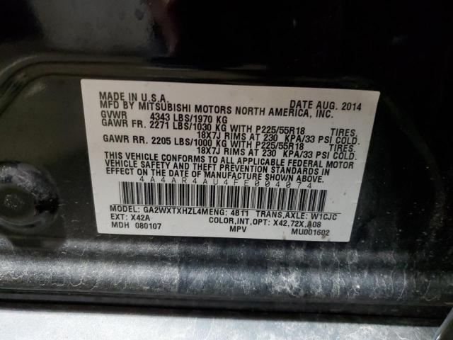 2015 MITSUBISHI OUTLANDER - 4A4AR4AU4FE004074
