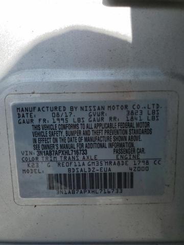 2017 NISSAN SENTRA S - 3N1AB7APXHL716733