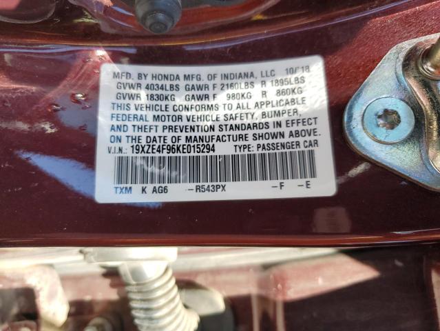2019 HONDA INSIGHT TO 19XZE4F96KE015294