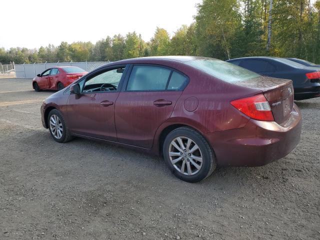 HONDA CIVIC LX 2012 red sedan 4d gas 2HGFB2F51CH006832 photo #3