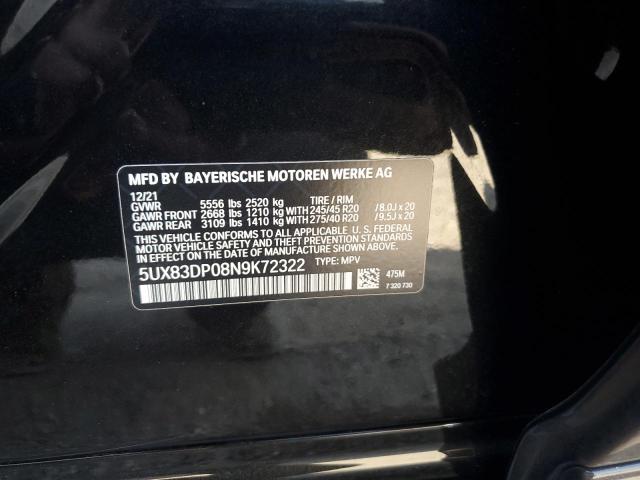 2022 BMW X3 M40I 5UX83DP08N9K72322