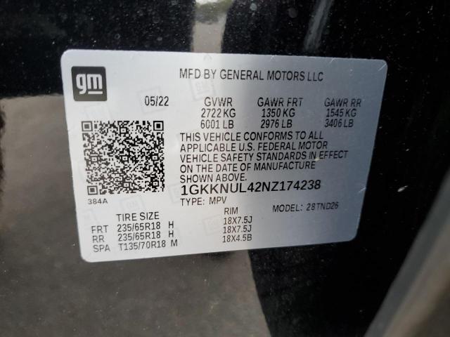 VIN 1GKKNUL42NZ174238 2022 GMC Acadia, Slt no.13