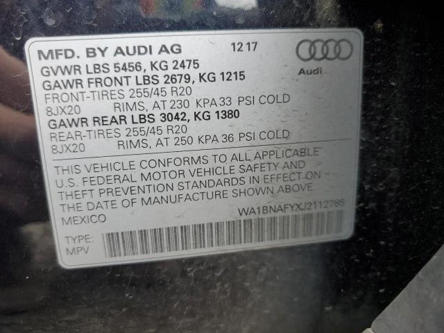 VIN WA1BNAFYXJ2112785 2018 Audi Q5, Premium Plus no.13