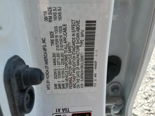 2016 HONDA CR-V LX - 5J6RM3H39GL026871