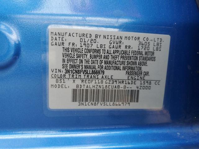 2020 NISSAN VERSA SR - 3N1CN8FV5LL866979