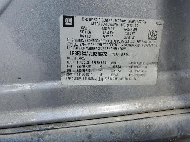 VIN LRBFXBSA7LD210372 2020 Buick Envision, Preferred no.13