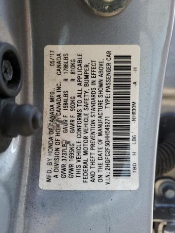 2017 HONDA CIVIC LX - 2HGFC2F50HH549271