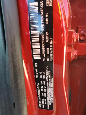 2019 ALFA ROMEO GIULIA TI - ZARFAMBN6K7602389
