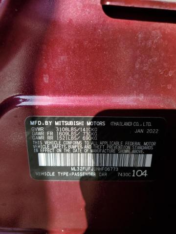 2022 MITSUBISHI MIRAGE G4 - ML32FUFJ1NHF06773