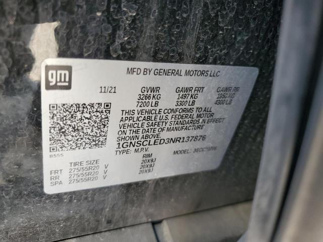 2022 CHEVROLET TAHOE C150 - 1GNSCLED3NR137876