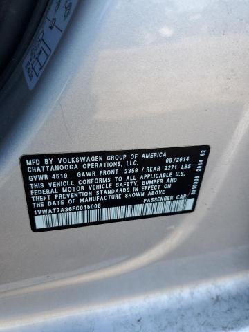 2015 VOLKSWAGEN PASSAT S - 1VWAT7A36FC015006