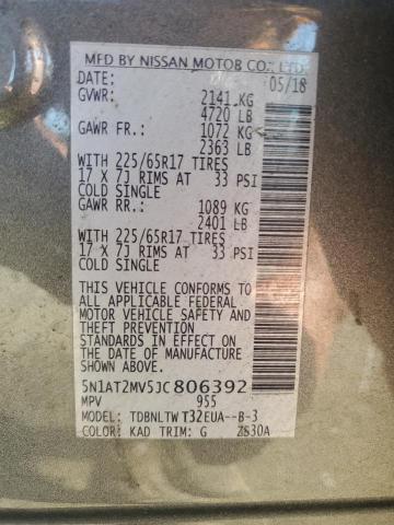 2018 NISSAN ROGUE S - 5N1AT2MV5JC806392
