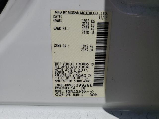 2020 NISSAN ALTIMA S - 1N4BL4BV4LC199286