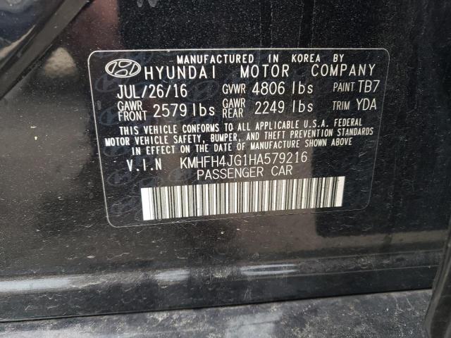 2017 HYUNDAI AZERA LIMI - KMHFH4JG1HA579216