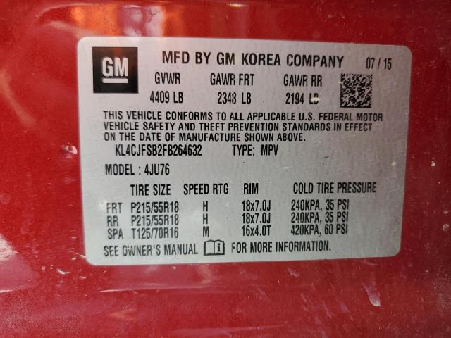 2015 BUICK ENCORE CON - KL4CJFSB2FB264632