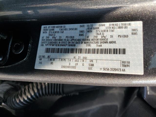 2022 FORD F150 SUPER - 1FTFW1E83NKF19908