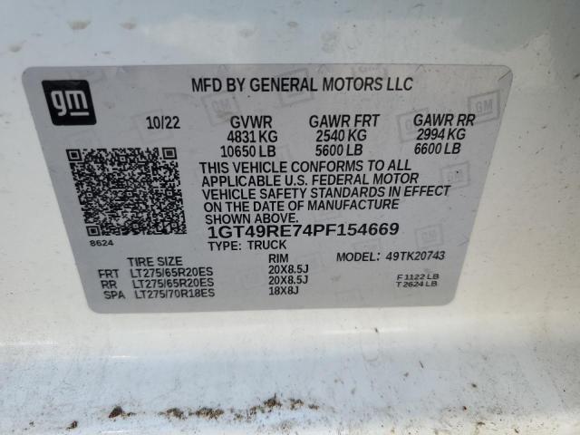 2023 GMC SIERRA K25 - 1GT49RE74PF154669