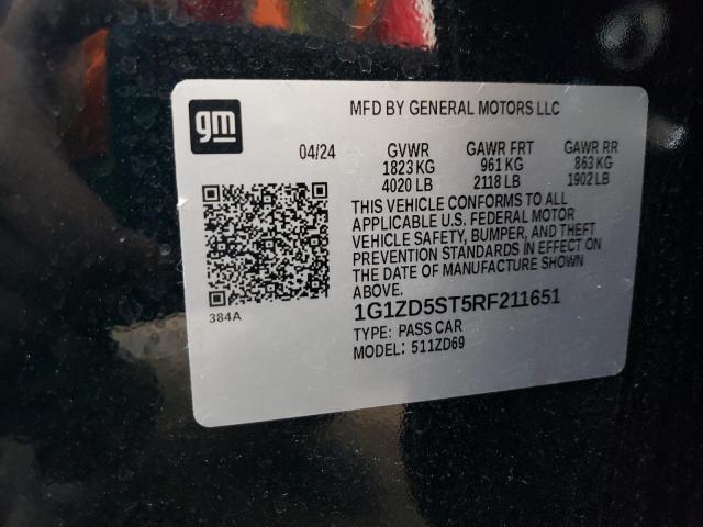 2024 CHEVROLET MALIBU LT - 1G1ZD5ST5RF211651