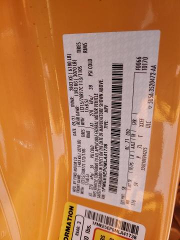 2021 FORD BRONCO FIR 1FMEE5EP0MLA41738